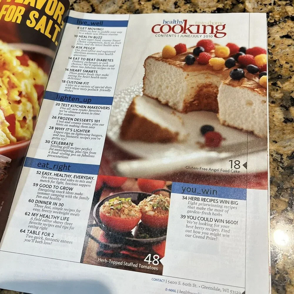 Lot of Taste of Homes Healthy Cooking Recipe Magazines 2010 Back Issue Set Of 6